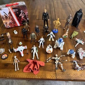 Star Wars Figures Lot The Force Awakens Vehicles Accessories Lunch  Box 28 Piece